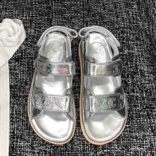 Chanel 2019 Ladies Leather Sandal - 샤넬 2019 여성용 레더 샌들 CHAS0044.Size(225 - 245).실버