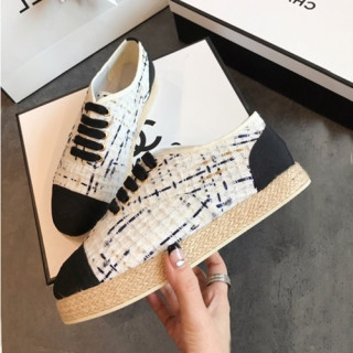 Chanel 2019 Ladies Tweed Sneakers - 샤넬 2019 여성용 트위드 스니커즈 CHAS0048.Size(225 - 250).화이트