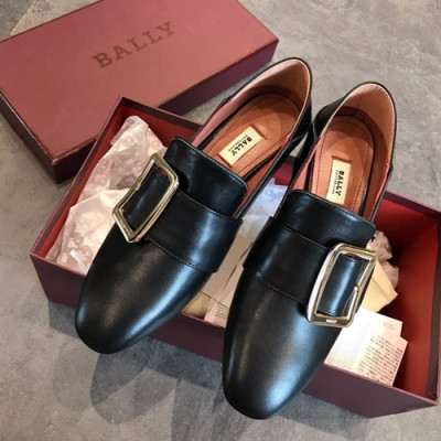 Bally 2019 Ladies Leather Middle Heel Loafer - 발리 2019 여성용 레더 미들힐 로퍼, BALS0013.Size(225 - 250),블랙