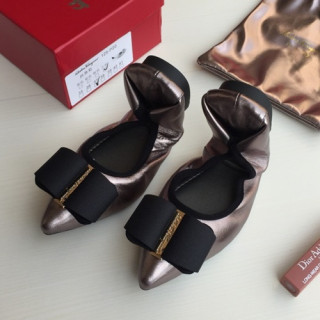Salvatore Ferragamo 2019 Ladies Ballet Flat Shoes - 페라가모 2019 여성용 발렛 플랫 슈즈 FGMS0001.Size(225 - 255).다크실버
