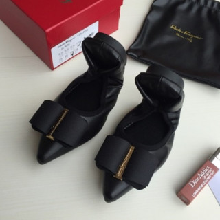 Salvatore Ferragamo 2019 Ladies Ballet Flat Shoes - 페라가모 2019 여성용 발렛 플랫 슈즈 FGMS0004.Size(225 - 255).블랙