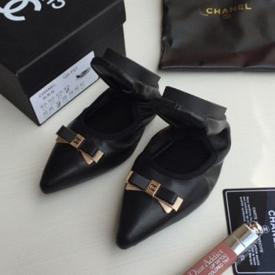 Chanel 2019 Ladies Ballet Flat Shoes - 샤넬 2019 여성용 발렛 플랫 슈즈 CHAS0075,Size(225 - 255).블랙