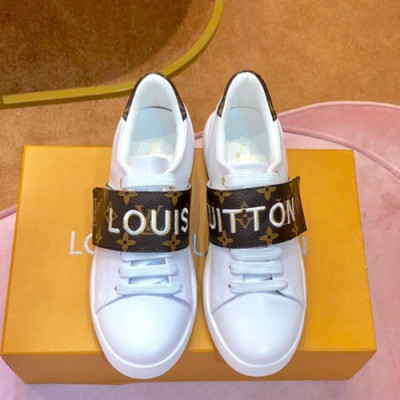 Louis Vuitton 2019 Ladies Leather Sneakers - 루이비통 2019 여성용 레더 스니커즈 LOUS0028.Size(225 - 250),화이트