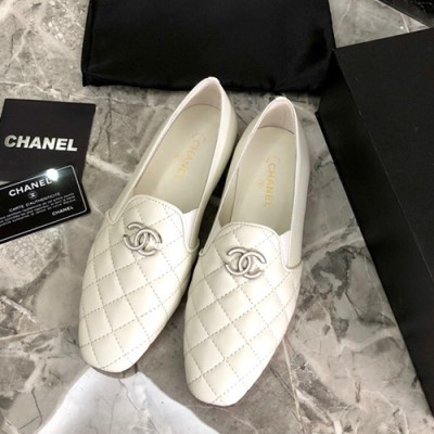 Chanel 2019 Ladies Leather Loafer - 샤넬 2019 여성용 레더 로퍼 CHAS0124.Size(225 - 250).화이트
