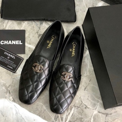 Chanel 2019 Ladies Leather Loafer - 샤넬 2019 여성용 레더 로퍼 CHAS0125.Size(225 - 250).블랙