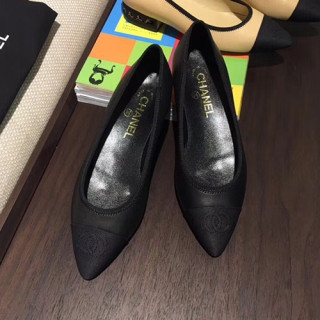 Chanel 2019 Ladies Leather Flat Shoes - 샤넬 2019 여성용 레더 플랫 슈즈 CHAS0160,Size(225 - 245).블랙