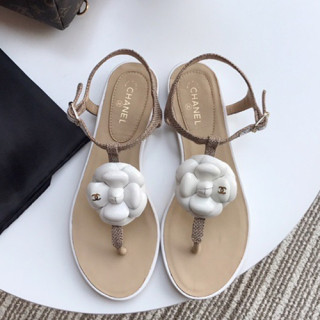 Chanel 2019 Ladies Leather Sandal - 샤넬 2019 여성용 레더 샌들 CHAS0184.Size(225 - 245).베이지