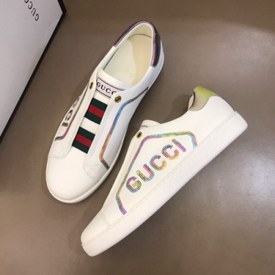 Gucci 2019 Mm/Wm Leather Sneakers - 구찌 2019 남여공용 레더 스니커즈 GUCS0128,Size(225 - 270).화이트