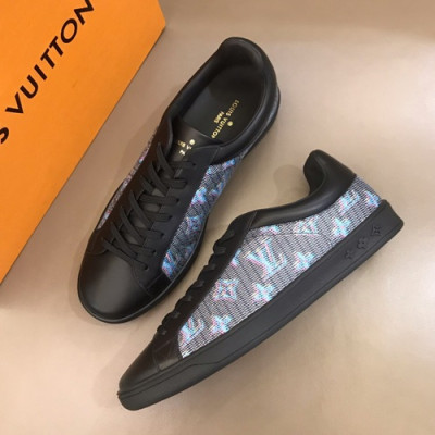 Louis vuitton 2019 Mens Leather Sneakers  - 루이비통 2019 남성용 레더 스니커즈 LOUS0098,Size(240 - 270).블랙+블루