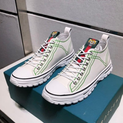 Gucci 2019 Mens Leather Sneakers - 구찌 2019 남성용 레더 스니커즈 GUCS0135,Size(240 - 270).화이트
