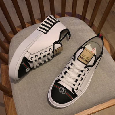 Gucci 2019 Mens Leather Sneakers - 구찌 2019 남성용 레더 스니커즈 GUCS0137,Size(240 - 270).화이트
