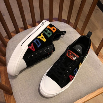 Prada 2019 Mens Leather Sneakers - 프라다 2019 남성용 레더 스니커즈 PRAS0047,Size(240 - 270).블랙