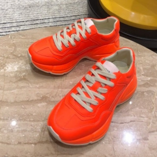 Gucci 2019 Mm/Wm Leather Running Shoes - 구찌 2019 남여공용 레더 런닝슈즈 GUCS0148.Size(225 - 270).네온오렌지