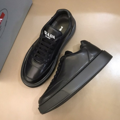 Prada 2019 Mens Leather Sneakers - 프라다 2019 남성용 레더 스니커즈 PRAS0062,Size(240 - 275).블랙