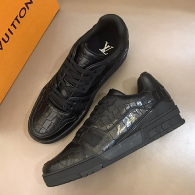 Louis vuitton 2019 Mens Leather Sneakers  - 루이비통 2019 남성용 레더 스니커즈 LOUS0133,Size(240 - 275).블랙