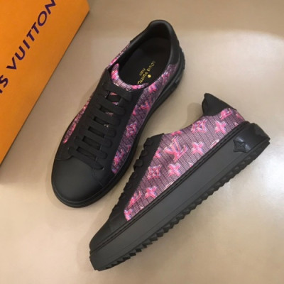 Louis vuitton 2019 Mm / Wm Leather Sneakers  - 루이비통 2019 남여공용 레더 스니커즈 LOUS0136,Size(225 - 270).블랙+핑크