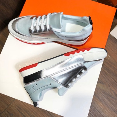 Hermes 2019 Mens Leather Sneakers - 에르메스 2019 남성용 레더 스니커즈 HERS0112.Size(240 - 275).실버