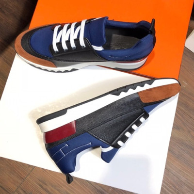 Hermes 2019 Mens Leather Sneakers - 에르메스 2019 남성용 레더 스니커즈 HERS0114.Size(240 - 275).블루