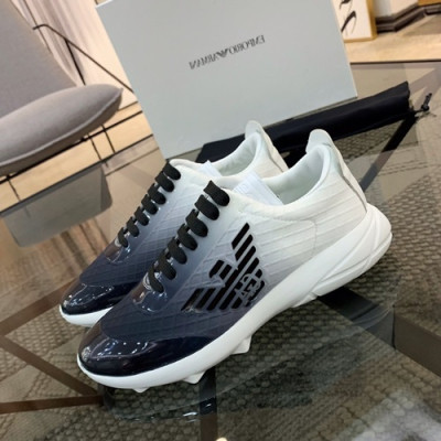 Armani 2019 Mens Leather Sneakers  - 알마니 2019 남성용 레더 스니커즈 ARMS0002,Size(240 - 270).화이트+블랙
