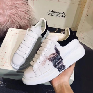 Alexander McQueen 2019 Mm/Wm Oversol Sneakers - 알렉산더맥퀸 2019 남여공용 오버솔 스니커즈 AMQS0008.Size(225 - 270).화이트+블랙