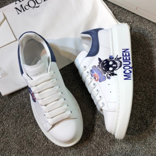 Alexander McQueen 2019 Mm/Wm Oversol Sneakers - 알렉산더맥퀸 2019 남여공용 오버솔 스니커즈 AMQS0025.Size(225 - 270).화이트+블루