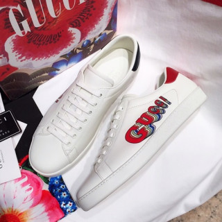 Gucci 2019 Mm/Wm Leather Sneakers - 구찌 2019 남여공용 레더 스니커즈 GUCS0163,Size(225 - 270).화이트