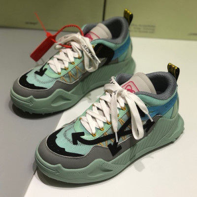 Off-white 2019 Mm / Wm Leather Running Shoes - 오프화이트 2019 남여공용 레더 런닝 슈즈 OFFS0009.Size(225 - 270),연블루