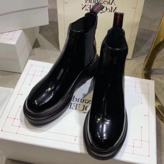Alexander McQueen 2019 Ladies Leather Boots - 알렉산더맥퀸 2019 여성용 레더 부츠,AMQS0038.Size(225 - 250).블랙