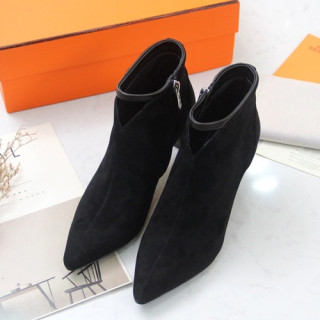 Hermes  2019 Ladies Suede  Middle Heel Boots - 에르메스 2019 여성용 스웨이드 미들힐 부츠 HERS0123,Size(225-250),블랙