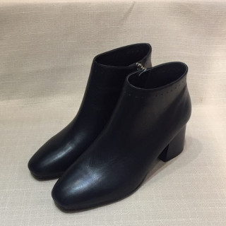 Hermes  2019 Ladies Leather Middle Heel Boots - 에르메스 2019 여성용 레더 미들힐 부츠 HERS0127,Size(225-245),블랙