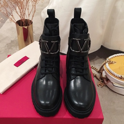 Valentino  2019 Ladies Leather Boots - 발렌티노 2019 여성용 레더 부츠 VTS0079,Size(225-250),블랙