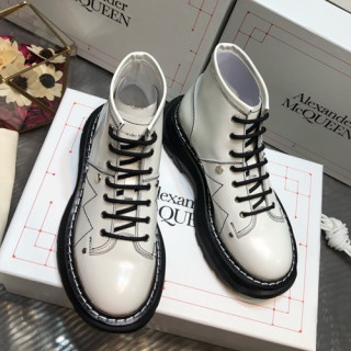 Alexander McQueen 2019 Ladies Leather Boots - 알렉산더맥퀸 2019 여성용 레더 부츠,AMQS0050.Size(225 - 255).화이트