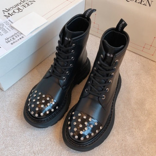 Alexander McQueen 2019 Ladies Leather Boots - 알렉산더맥퀸 2019 여성용 레더 부츠,AMQS0051.Size(225 - 250).블랙