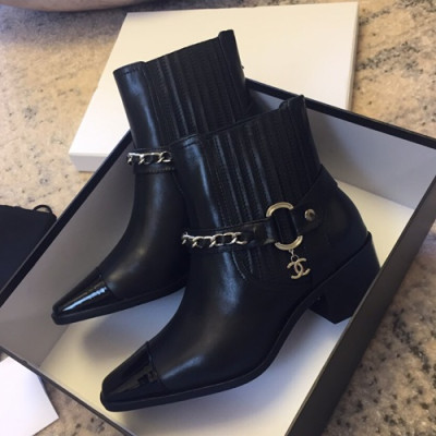 Chanel 2019 Ladies Leather Boots - 샤넬 2019 여성용 레더 부츠 CHAS0284,Size(225-250),블랙