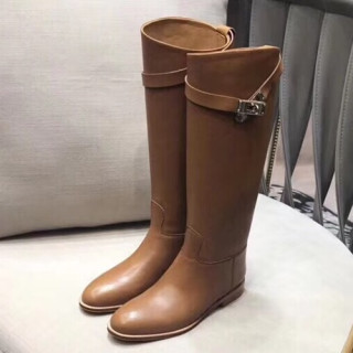 Hermes  2019 Ladies Leather Boots - 에르메스 2019 여성용 레더 부츠 HERS0203,Size(225-250),카멜베이지