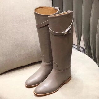 Hermes  2019 Ladies Leather Boots - 에르메스 2019 여성용 레더 부츠 HERS0204,Size(225-250),그레이