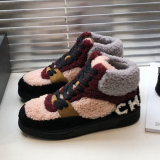Chanel 2019 Ladies Lambs Wool Sneakers - 샤넬 2019 여성용 램스울 스니커즈 CHAS0322.Size(225 - 245).블랙+핑크