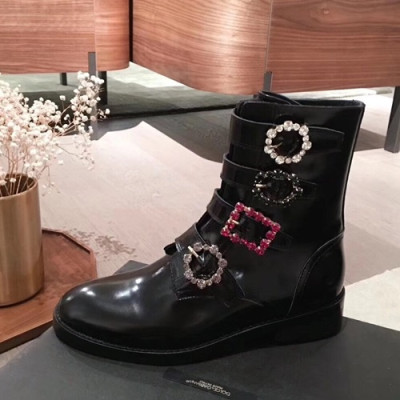 Dolce&Gabbana  2019 Ladies Leather Boots - 돌체앤가바나 2019 여성용 레더 부츠, DGS0053.Size(225 -  250).블랙