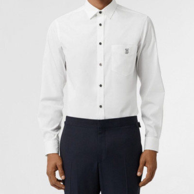 Burberry 2019 Mens Vintage Logo Slim Fit Cotton shirt - 버버리 2019 남성 빈티지 로고 슬림핏 코튼 셔츠 Bur1029x.Size(s - 2xl).화이트