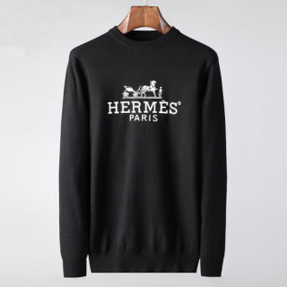Hermes 2019 Mens Wool Round Sweater - 에르메스 2019 남성 울 라운드 스웨터 Her0317x.Size(m - 3xl).블랙