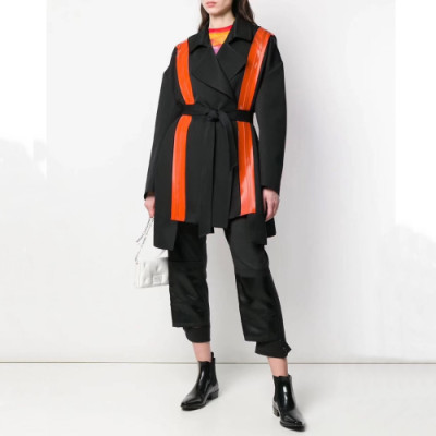 Maison margiela 2019 Womens Stripe Cashmere Coat - 메종 마르지엘라 2019 여성 스트라이프 캐시미어 코트 Mai0011x.Size(s - l).블랙
