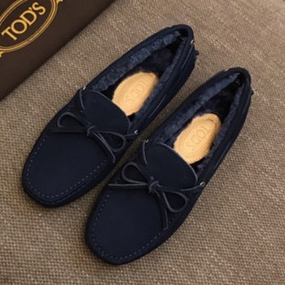 Tod's 2019 Ladies Suede & Wool Loafer - 토즈 2019 여성용 스웨이드&울  로퍼 TODS0047.Size(225 - 250).네이비