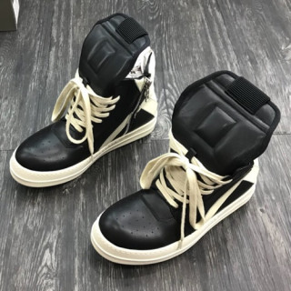 Rick Owens  2019 Mm / Wm Leather Sneakers - 릭오웬스 2019 남여공용 레더 스니커즈, RICS0005.Size (225 - 275).블랙