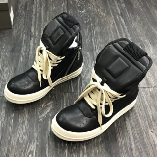 Rick Owens  2019 Mm / Wm Leather Sneakers - 릭오웬스 2019 남여공용 레더 스니커즈, RICS0011.Size (225 - 275).블랙
