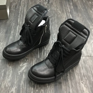 Rick Owens  2019 Mm / Wm Leather Sneakers - 릭오웬스 2019 남여공용 레더 스니커즈, RICS0012.Size (225 - 275).블랙