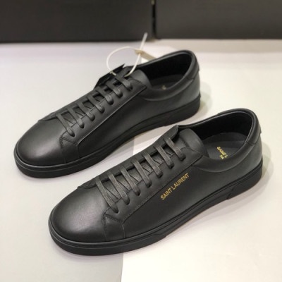 Saint Laurent 2019 Mens Leather Sneakers  - 입생로랑 2019 남성용 레더 스니커즈  SLS0060,Size(245 - 270).블랙