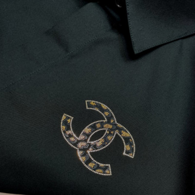 Chanel 2019 Mens Logo Silket Tshirts - 샤넬 2019 남성 로고 실켓 셔츠 Cha0450x.Size(m - 3xl).2컬러(블랙/화이트)