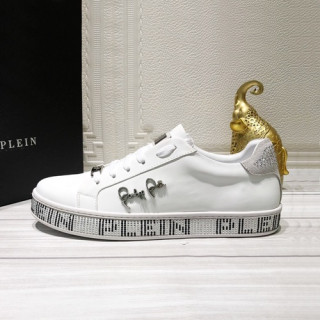 Philipp plein 2019 Mens Leather Sneakers  - 필립플레인 2019 남성용 레더 스니커즈 PPS0135,Size(240 - 270).화이트