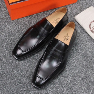 Hermes 2019 Mens Leather Loafer - 에르메스 2019 남성용 레더 로퍼 HERS0246.Size(245 - 275).블랙