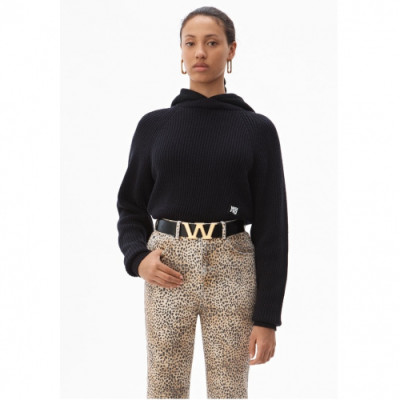 [매장판]Alexsander Wang 2019 Womens Hood Sweater - 알렉산더왕 2019 여성 후드 스웨터 Alw0024x.Size(xs - m).블랙